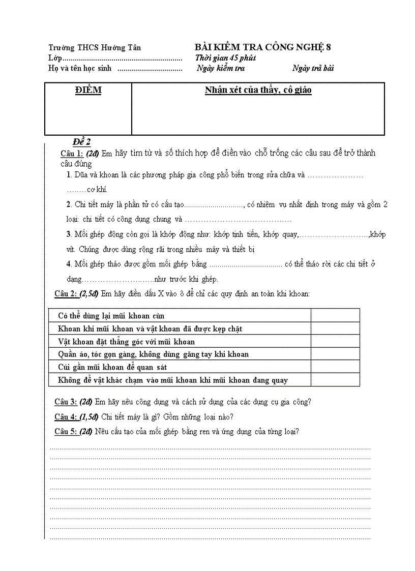 image for page Kiểm tra cơ khí