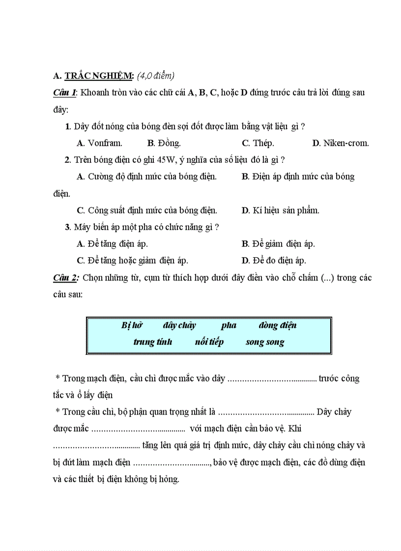image for page Kiểm tra HK II