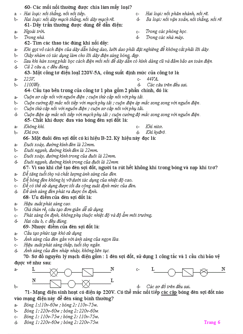 image for page 130 trắc nghiệm nghề điện dân dụng