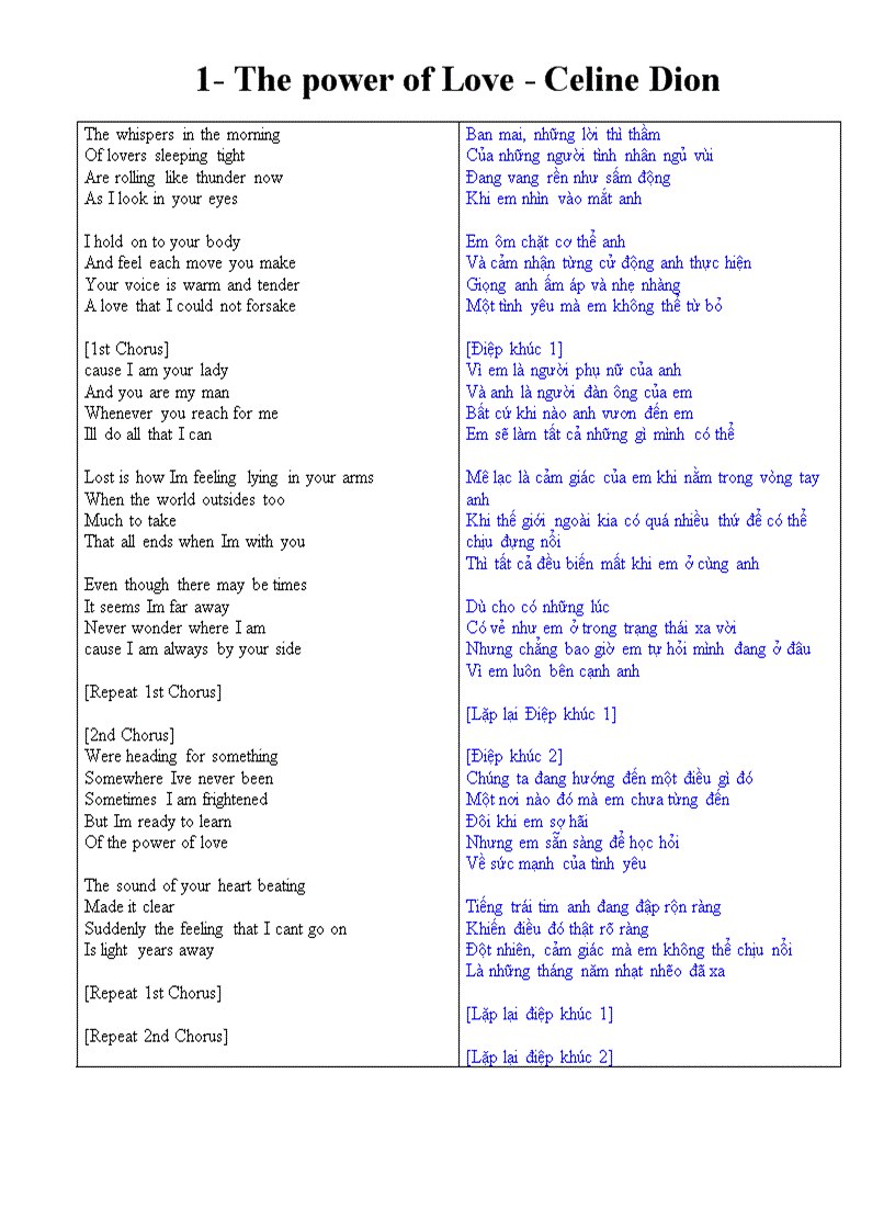 image for page Cac bai hat tieng anh hay nhan