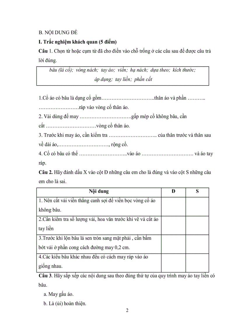 image for page Đề thi HKII Công nghệ 9 1