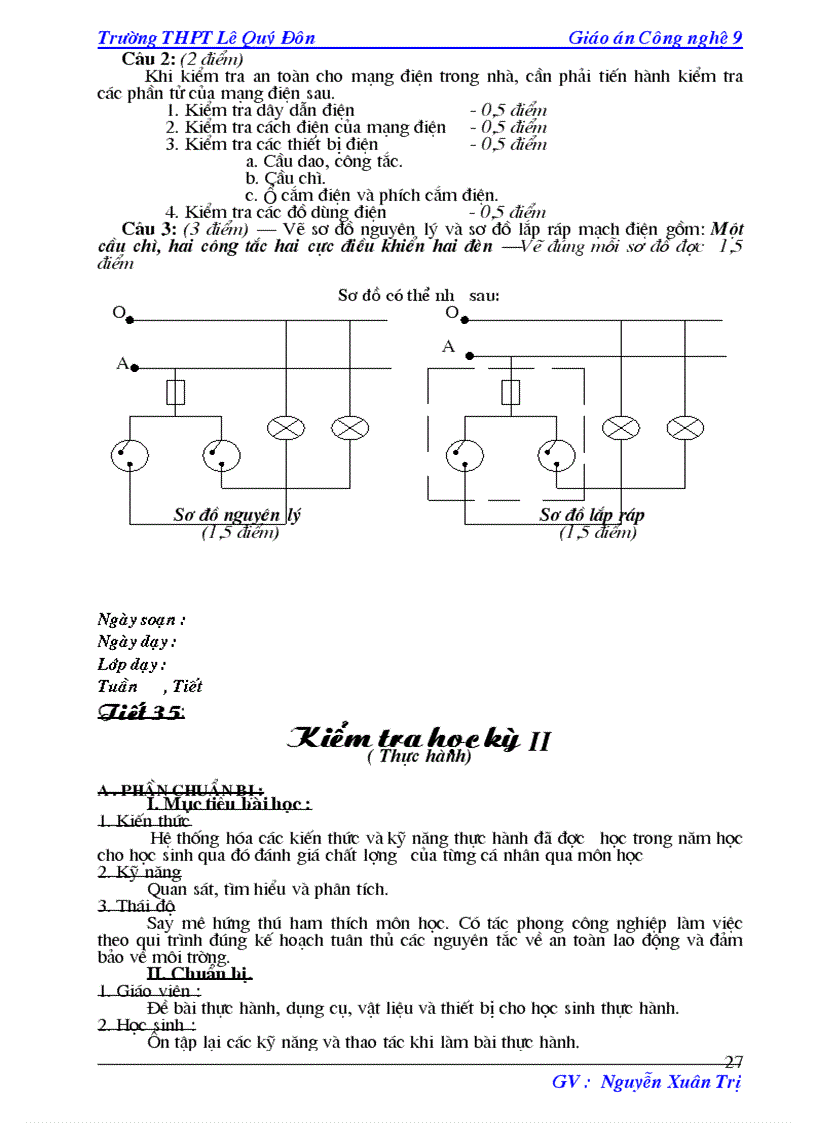 image for page GA Công nghệ 9 HK II 2 cột cực hót