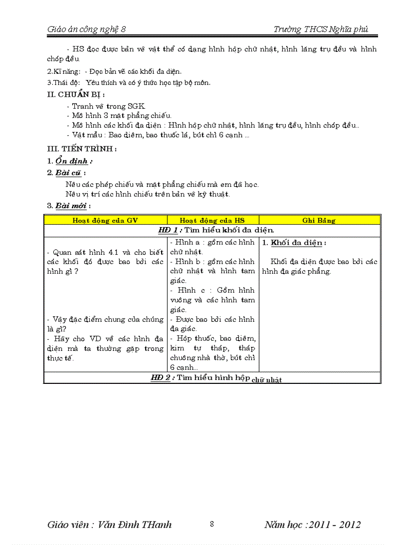 image for page Giáo án CN 8