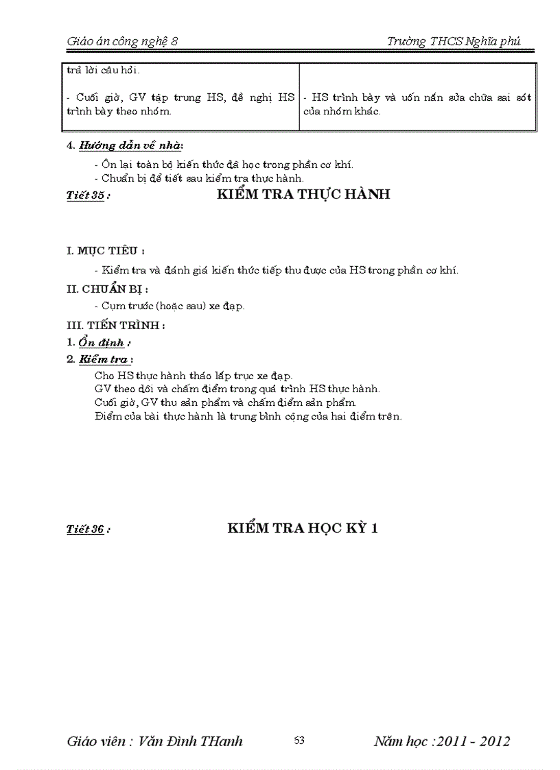 image for page Giáo án CN 8