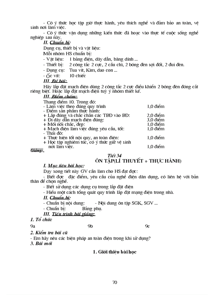 image for page Giáo án CN 9 Điện