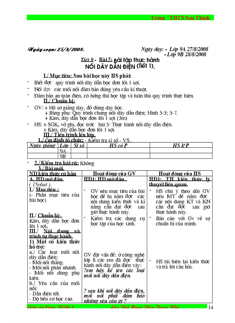 image for page Giáo án cn 9 lắp đặt MDTN