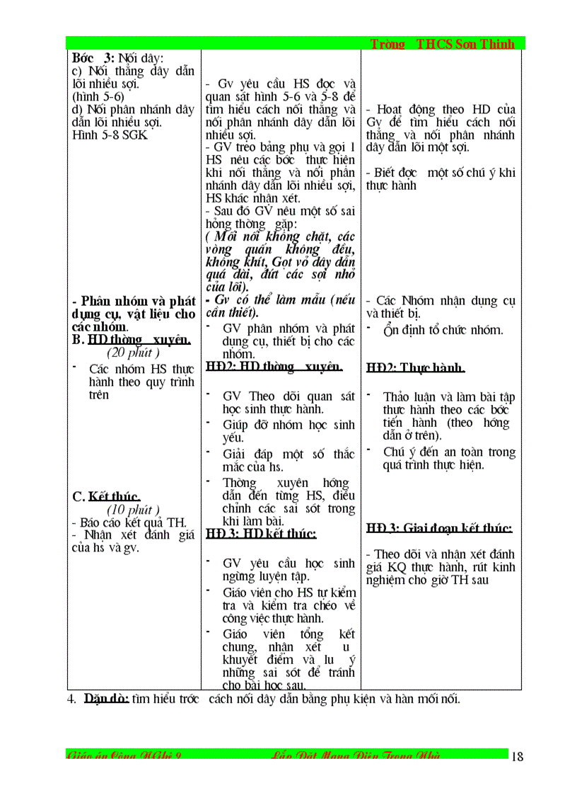 image for page Giáo án cn 9 lắp đặt MDTN