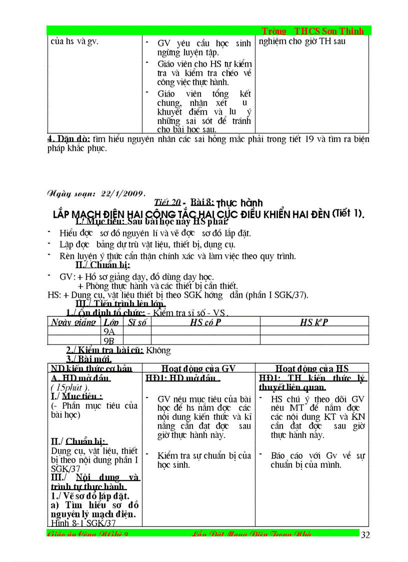 image for page Giáo án cn 9 lắp đặt MDTN