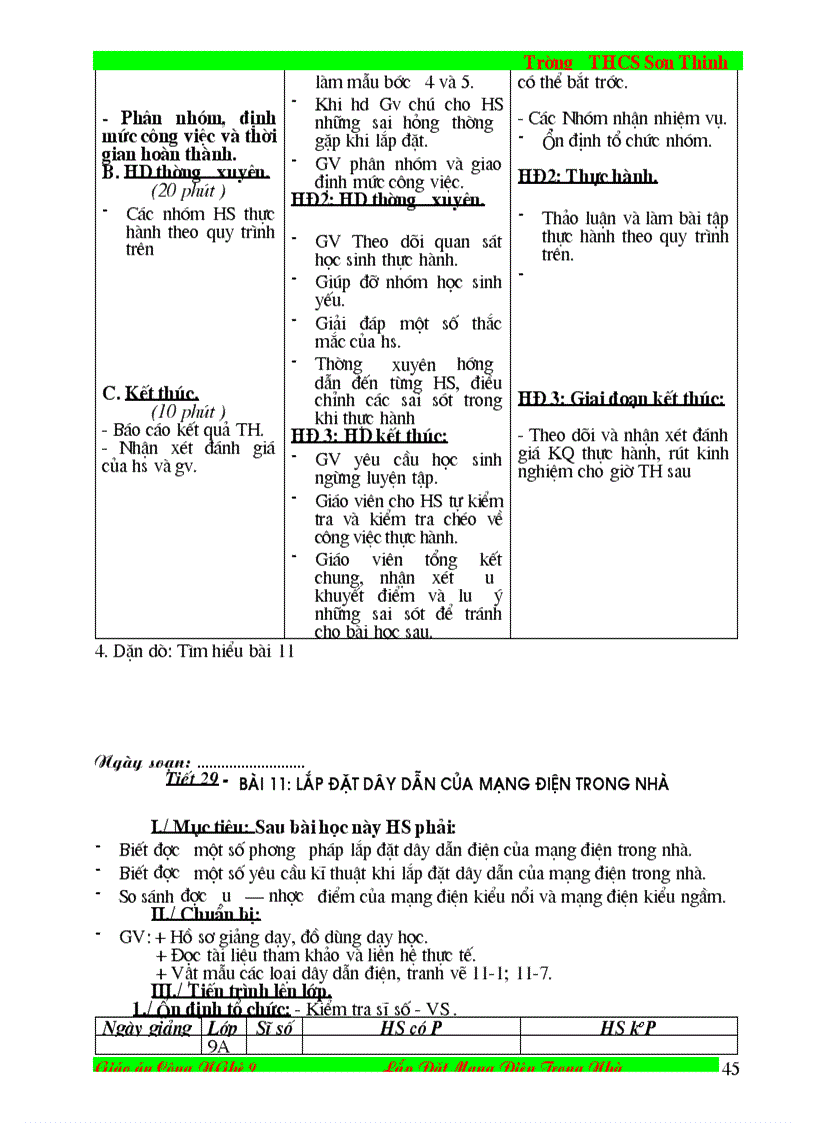 image for page Giáo án cn 9 lắp đặt MDTN