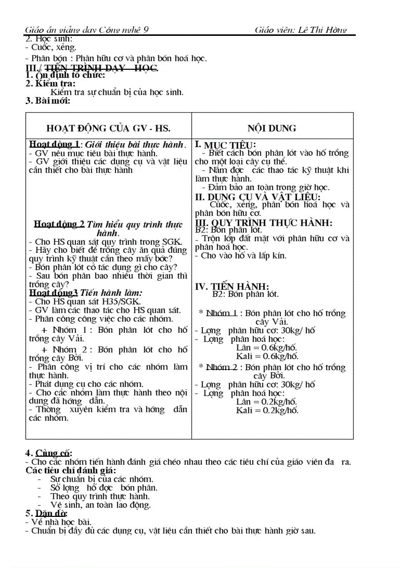 image for page Giáo Án CN 9 TCAQ day du