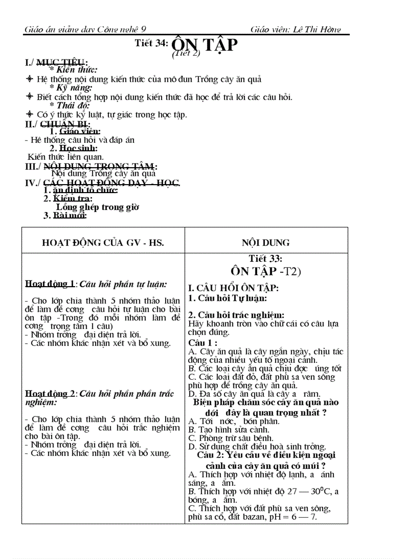 image for page Giáo Án CN 9 TCAQ day du