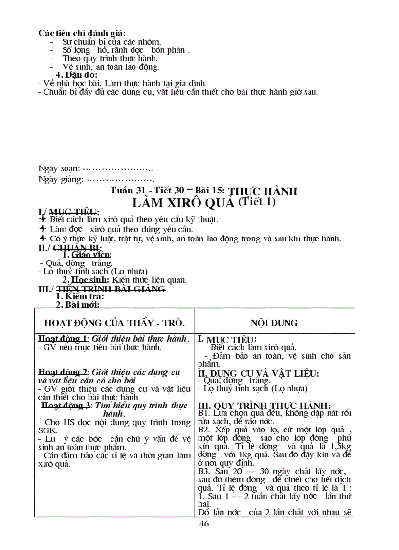 image for page Giáo án CN 9 trọn bộ