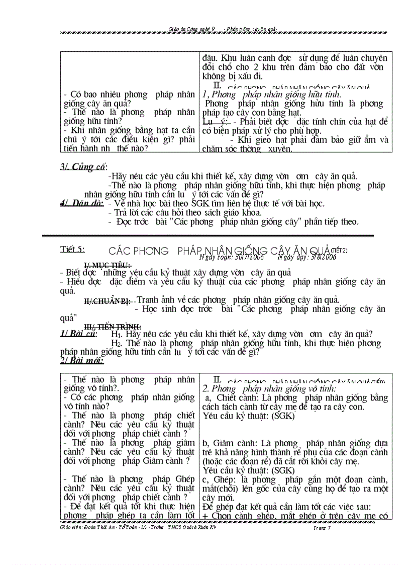image for page Giáo án CN 9 nghề trồng cây ăn quả