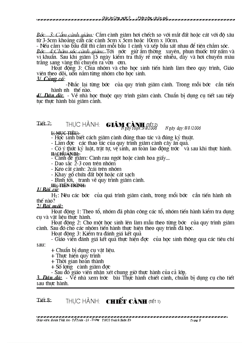 image for page Giáo án CN 9 nghề trồng cây ăn quả