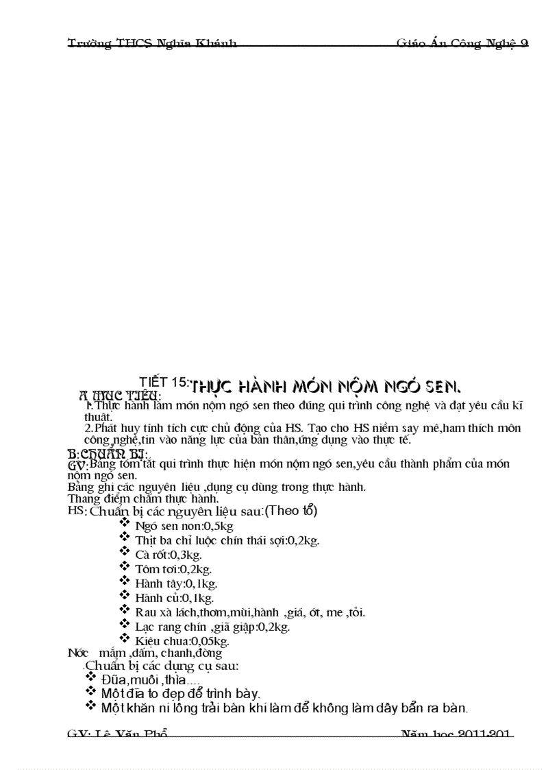 image for page Giao an CN nau an 9