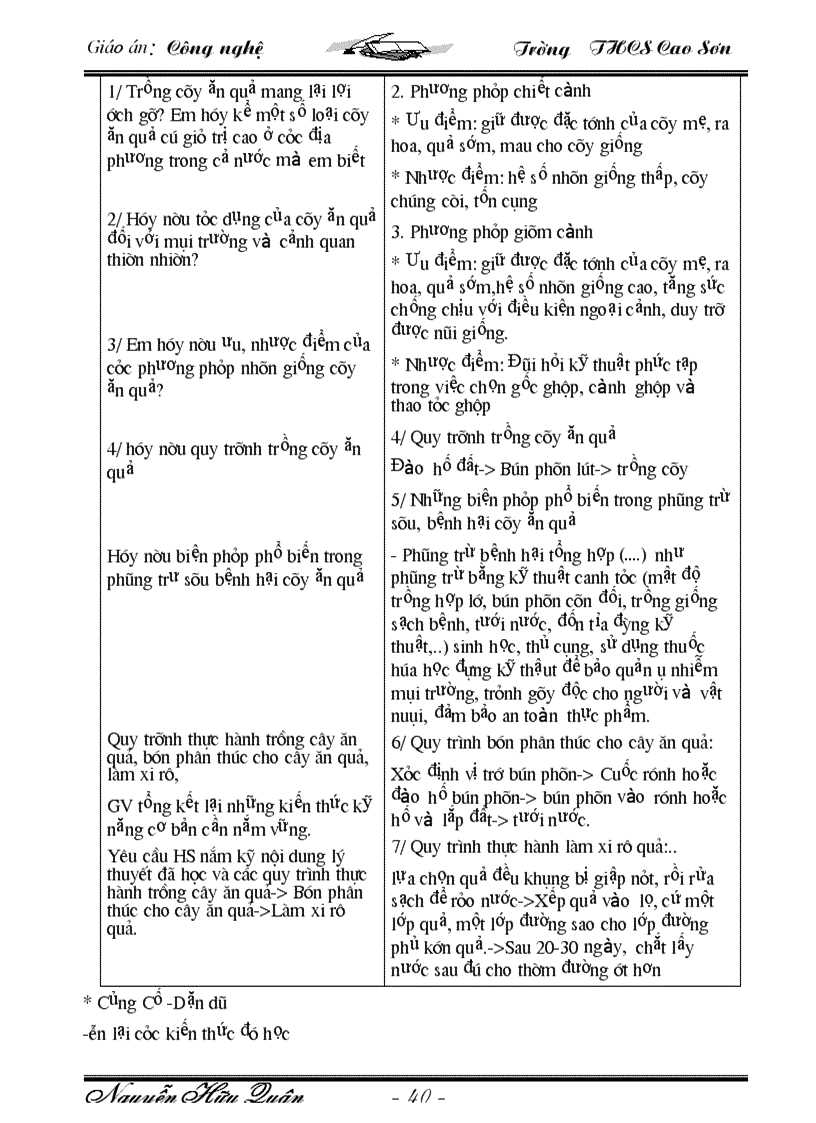 image for page Giáo an Công Nghê 9 09 10 Trọn bộ