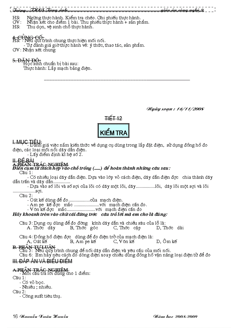 image for page Giao an Cong nghe 9 20082009