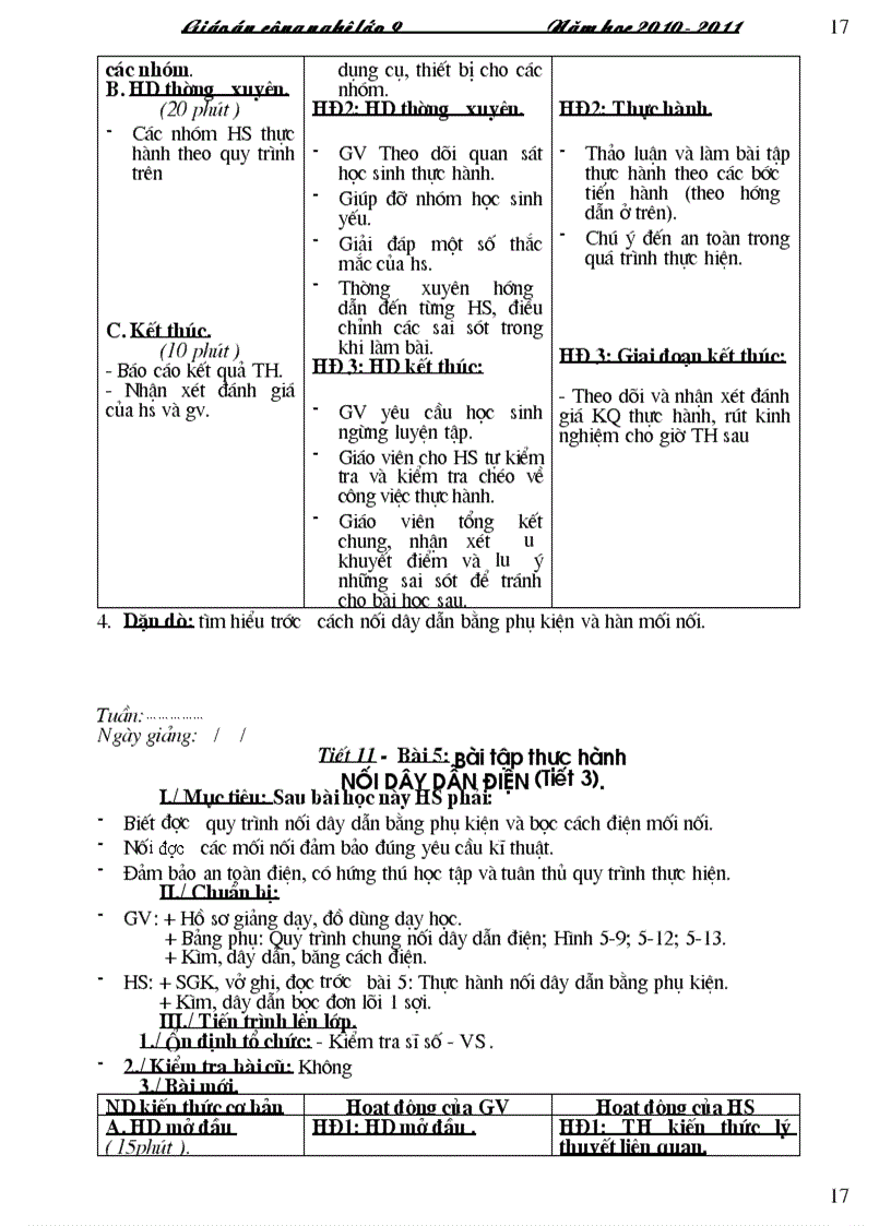 image for page Giao an Cong nghe 9 2010 2011 1