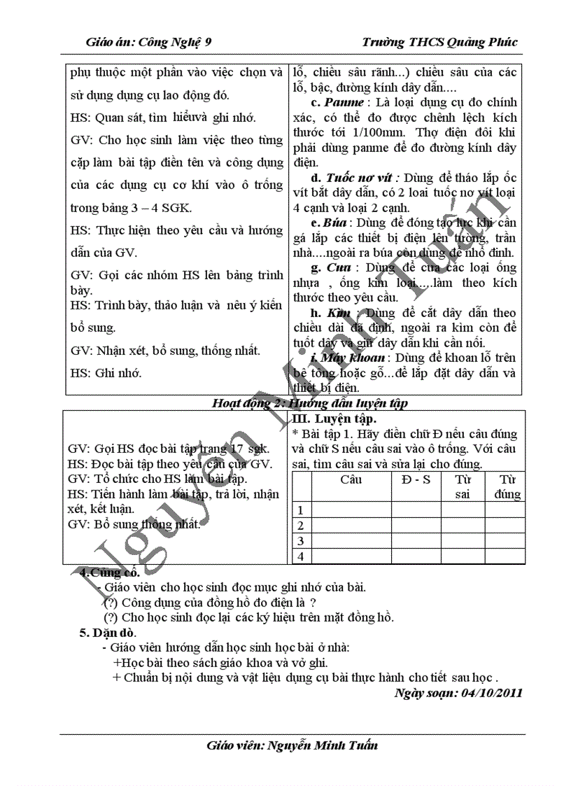 image for page Giáo án công nghệ 9 tuấn tin