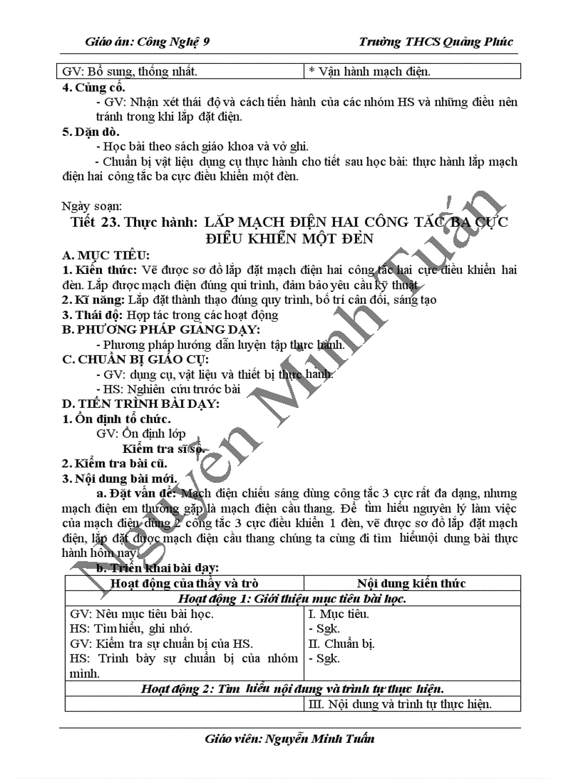 image for page Giáo án công nghệ 9 tuấn tin