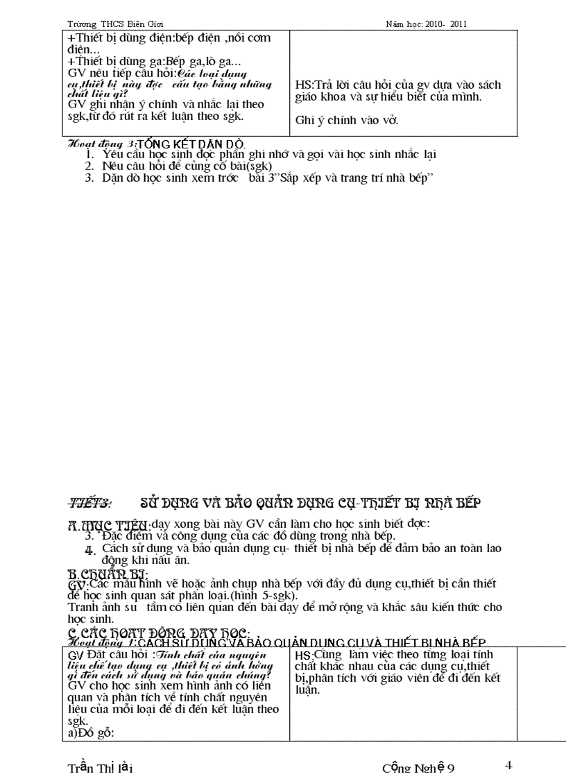 image for page Giáo án công nghệ nấu ăn 9