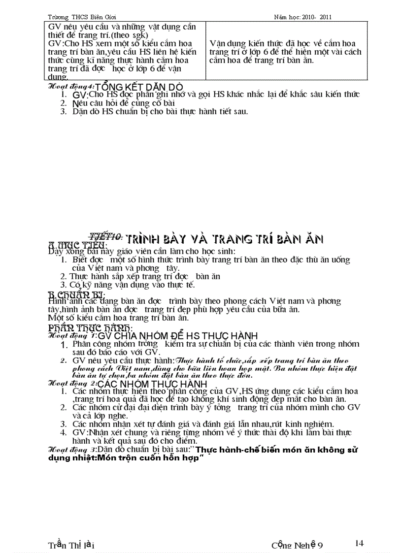 image for page Giáo án công nghệ nấu ăn 9