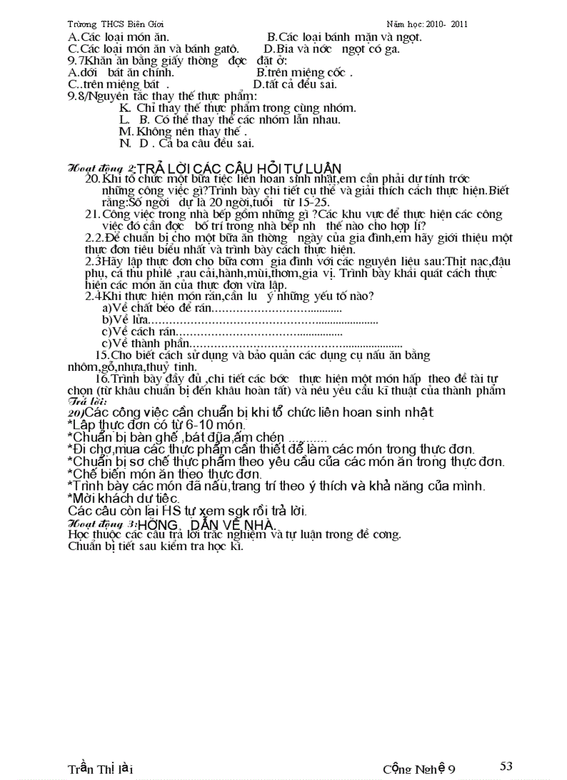 image for page Giáo án công nghệ nấu ăn 9