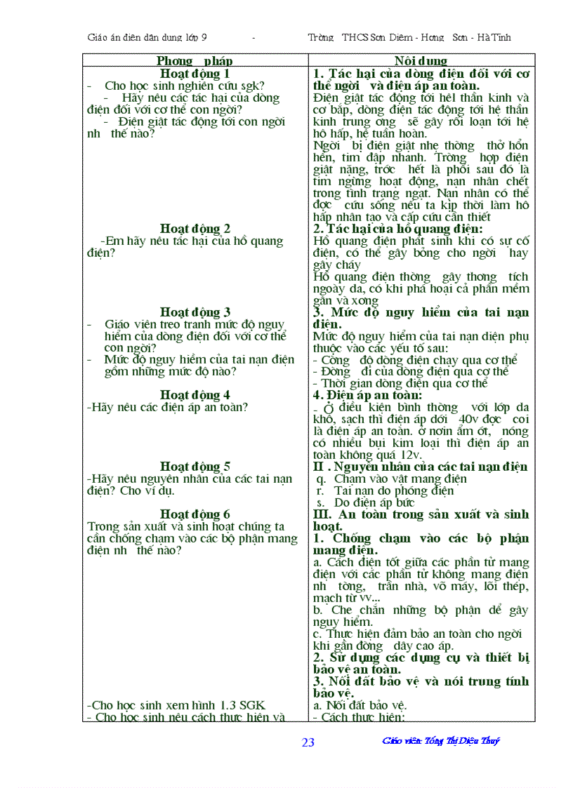 image for page Giáo án Điện dân dụng 9