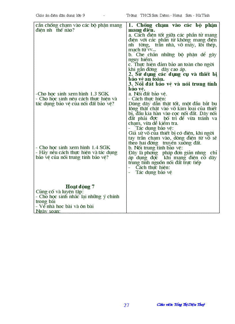 image for page Giáo án Điện dân dụng 9