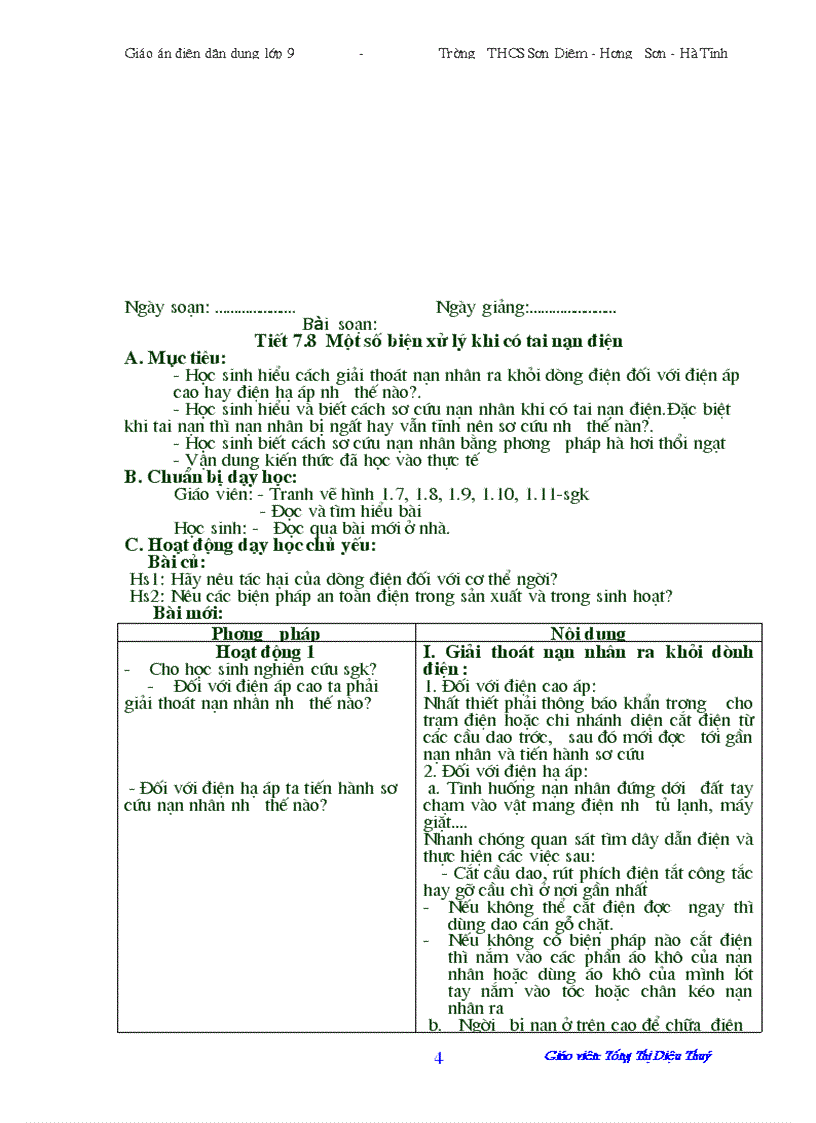 image for page Giáo án Điện dân dụng khối 9 tiết 1 12