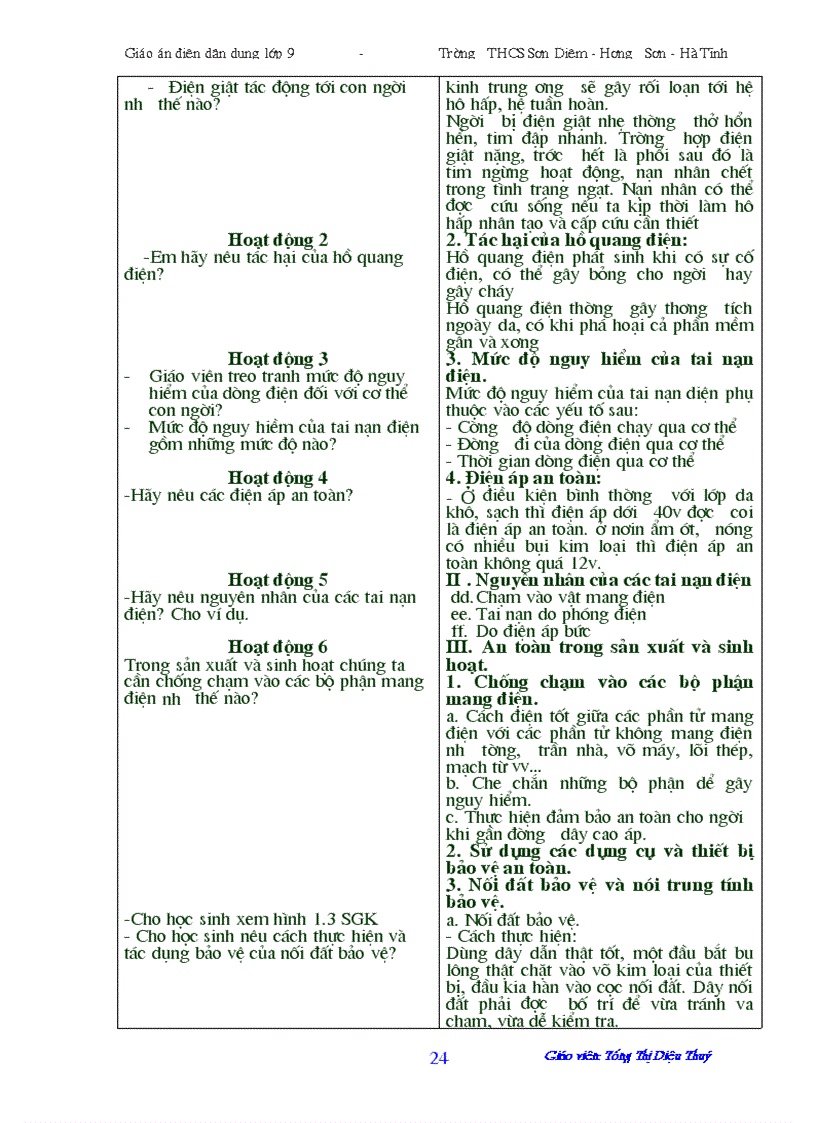 image for page Giáo án Điện dân dụng khối 9 tiết 1 12