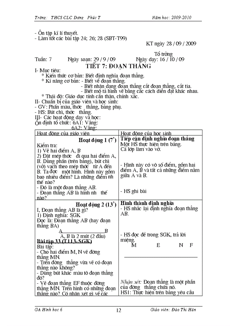 image for page Giáo án hình học 6