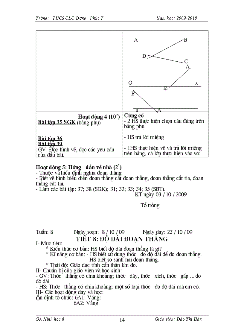 image for page Giáo án hình học 6