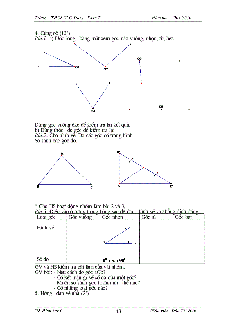 image for page Giáo án hình học 6