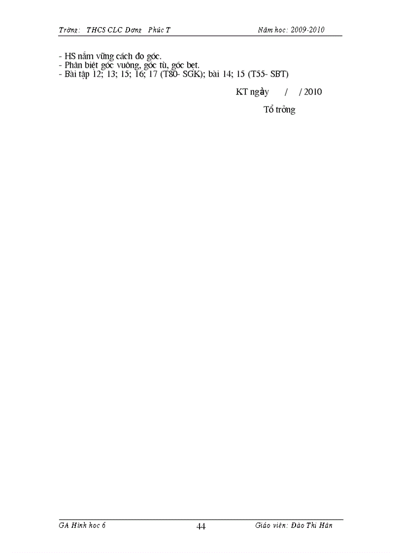 image for page Giáo án hình học 6