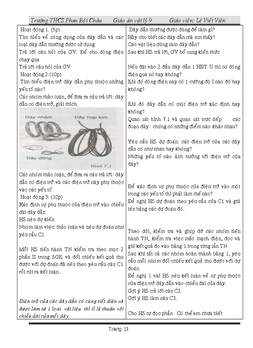 image for page Giáo án vật ly 9 có tích hợp Giáo dục bảo vệ môi trường