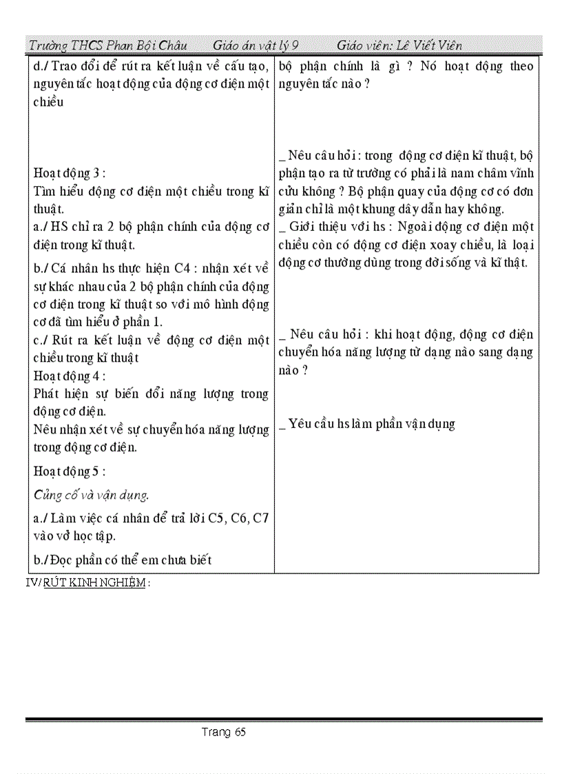 image for page Giáo án vật ly 9 có tích hợp Giáo dục bảo vệ môi trường