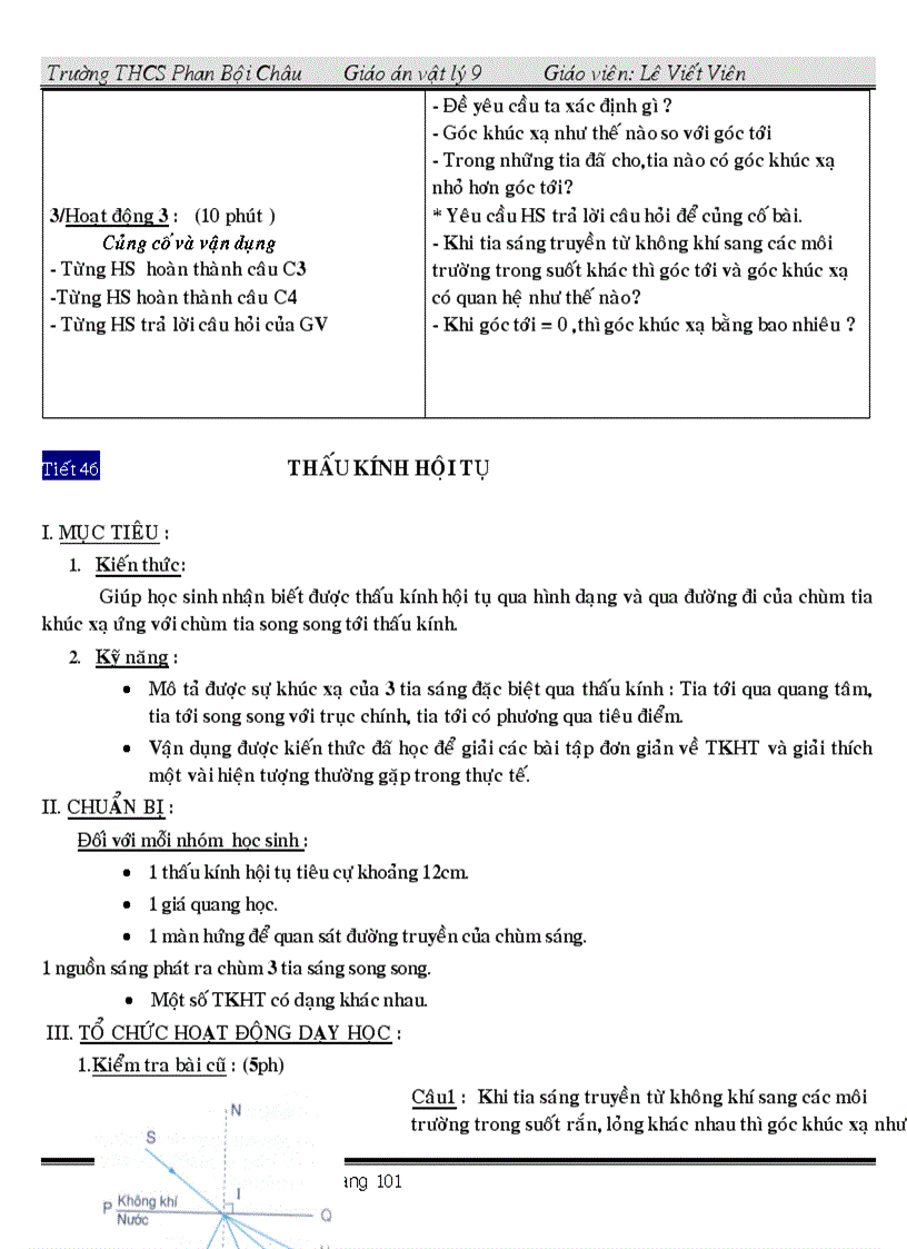 image for page Giáo án vật ly 9 có tích hợp Giáo dục bảo vệ môi trường