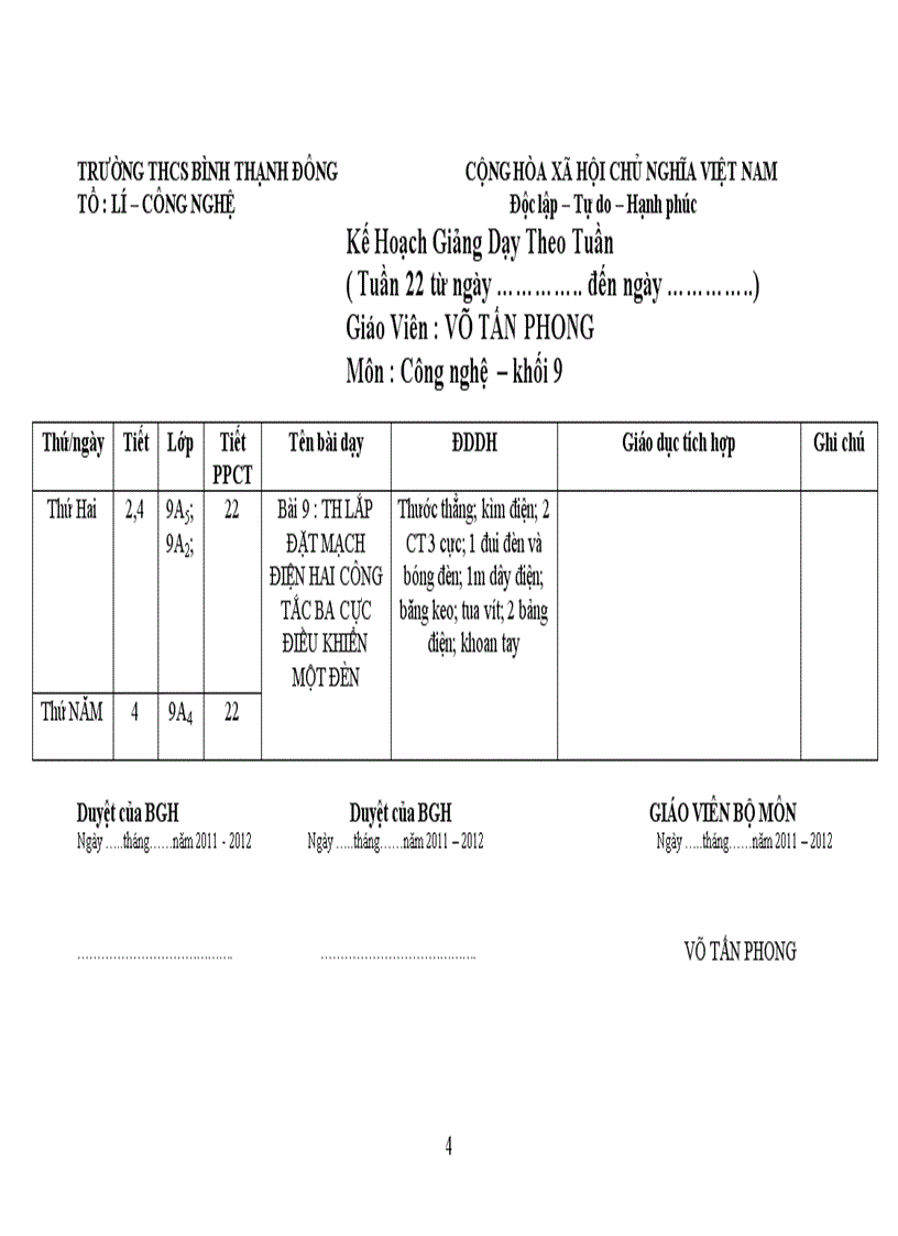 Khgd tuần cn 9 hkii