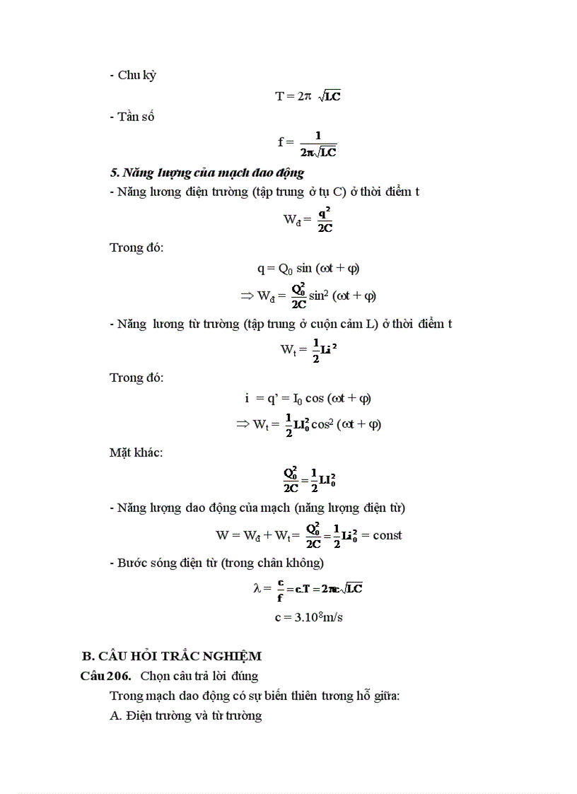 image for page 540 câu hỏi luyện thi DH môn Vật lí