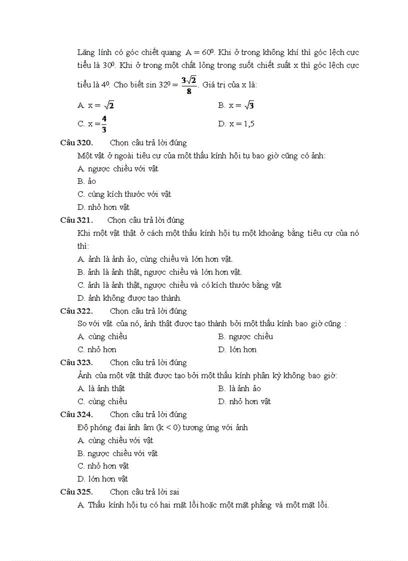 image for page 540 câu hỏi luyện thi DH môn Vật lí