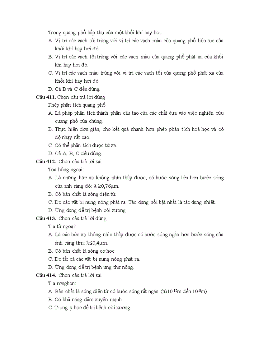 image for page 540 câu hỏi luyện thi DH môn Vật lí