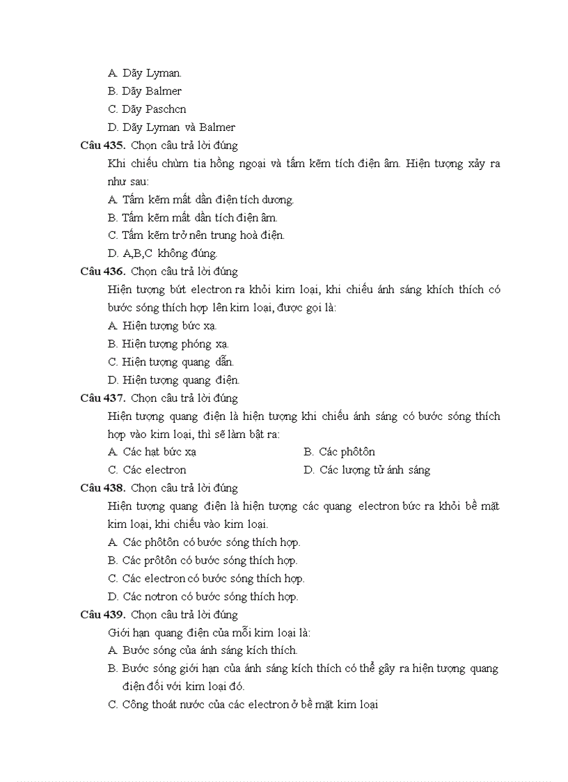 image for page 540 câu hỏi luyện thi DH môn Vật lí