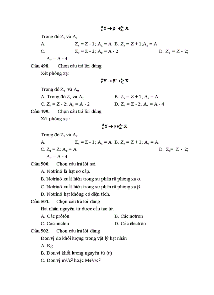 image for page 540 câu hỏi luyện thi DH môn Vật lí