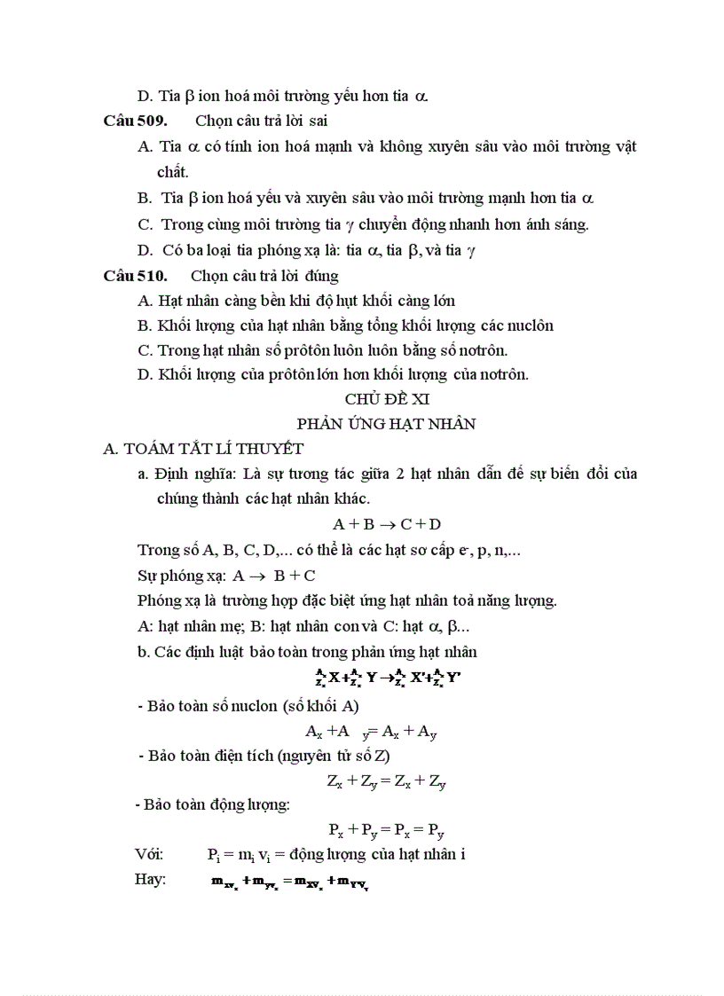 image for page 540 câu hỏi luyện thi DH môn Vật lí