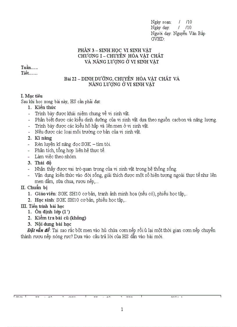 image for page Bài 22 dinh dưỡng chuyển hóa vật chất ở vi sinh vật