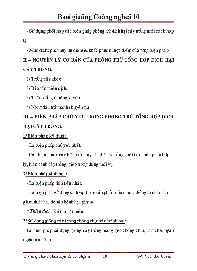 image for page Bai giang cong nghe 10