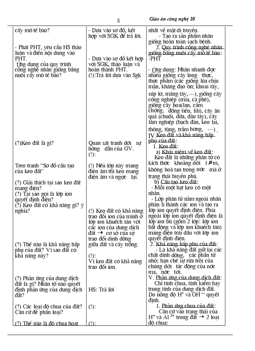 image for page Giáo án công nghệ 10 CB theo chuẩn kiến thức