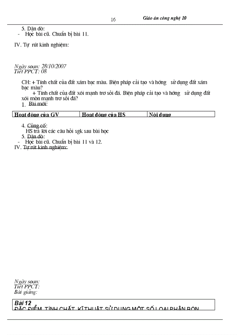 image for page Giáo án công nghệ 10 CB theo chuẩn kiến thức