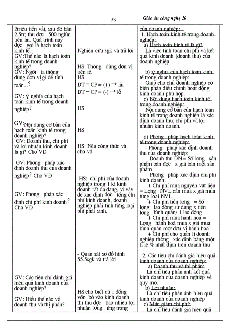 image for page Giáo án công nghệ 10 CB theo chuẩn kiến thức